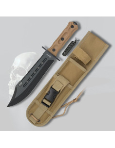 Albainox coyote taktisk kniv, sort blad (36 cm.)