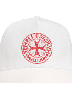 Gorra blanca trucker Caballeros Templarios 2