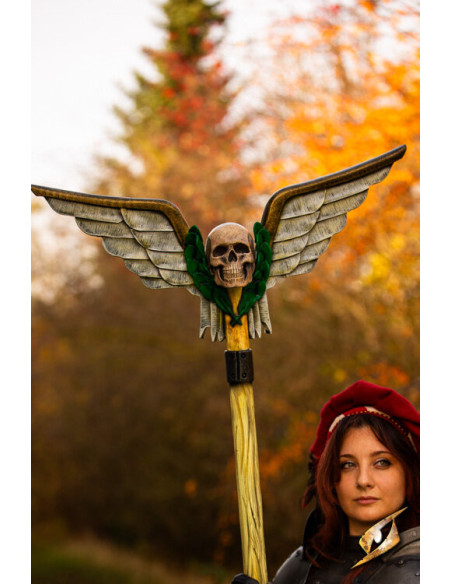 Slagstandarte med vinget kranium