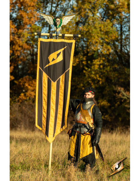 Vlag Strijd met gevleugelde schedel