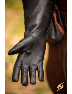 Schwarze mittelalterliche Schuppenhandschuhe 2