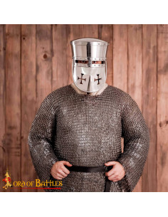 Ritterhelm der Tempelritter aus dem 13. Jahrhundert, mit... 2