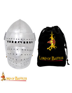Mittelalterlicher Helm mit vollständigem Visier, 14....