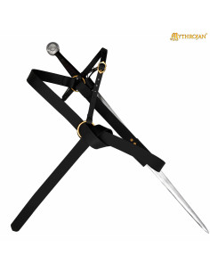 Tahalí en cuero para espadas modelo Geralt, negro