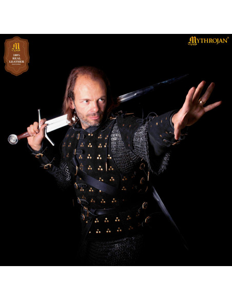 Læder sabelbælte model Geralt, sort