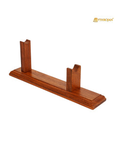 Soporte medieval de madera para pistolas piratas
