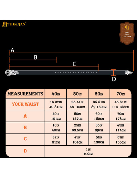 Vikingergürtel aus Leder Midgard...