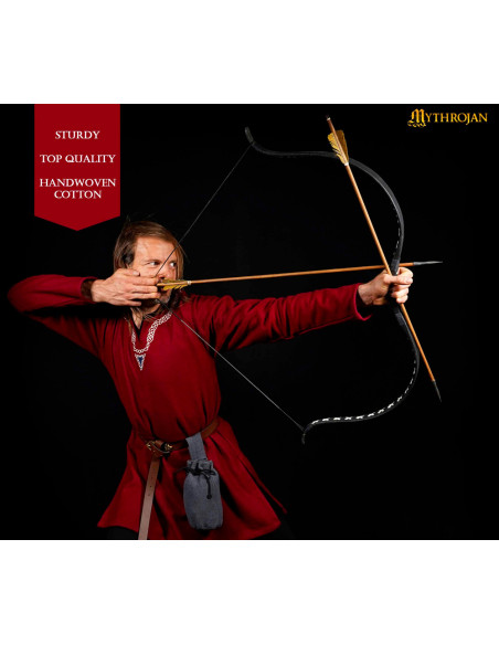 Middeleeuwse bedelzak met koord,...