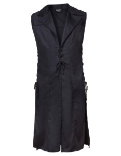 Gothisk vest Hemblock i sort