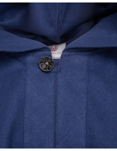 Mittelalterliche Kapuze mit Schulterbedeckung, blau 2