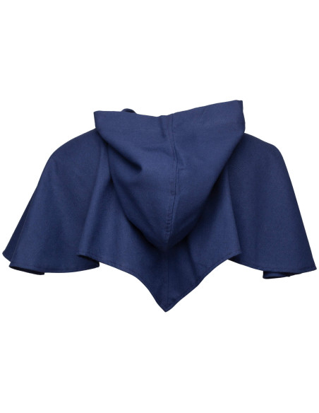 Capucha medieval con cubrehombros, azul Capucha medieval con cubrehombros, azul