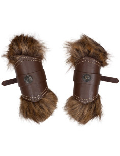 Vikingische Lederarmbänder Modell Jotun, braun