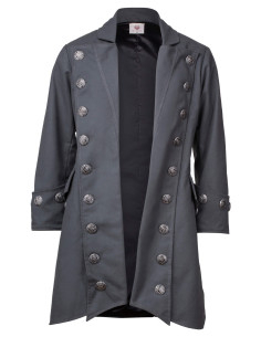 Abrigo medieval Pirata modelo Capitan Chad, color gris
