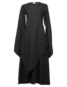 Vestido medieval algodón modelo Galatea, color negro