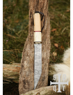 Cuchillo Sax Vikingo en acero Damasco 2