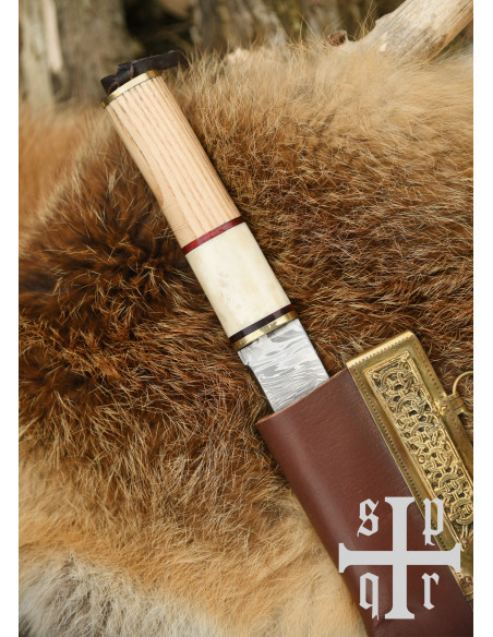 Viking Sax Kniv i Damasco stål