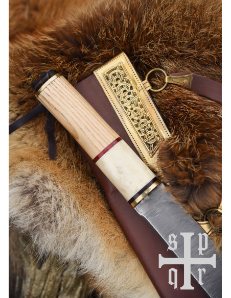 Vikingermesser Sax aus Damaszenerstahl