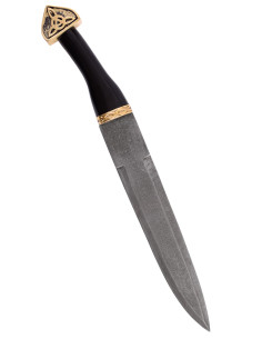 Daga Seax con hoja en acero de Damasco (512 capas) 2