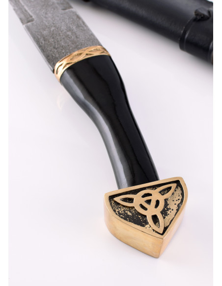 Daga Seax med klinge af Damaskus stål...