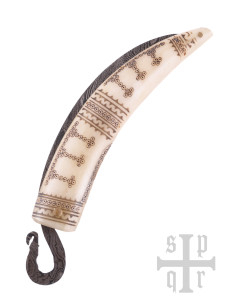 Navaja Vikinga con hoja en acero de Damasco (256 capas) 2