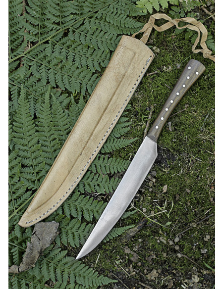 Cuchillo cocina medieval mango madera