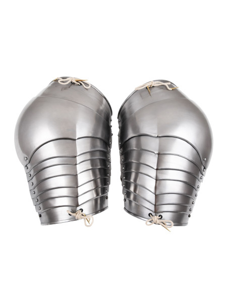 Middeleeuwse schouderstukken in staal...