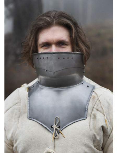 Middeleeuwse bevor van staal (1,2 mm.)