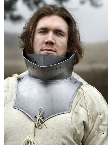 Middeleeuwse bevor van staal (1,2 mm.)