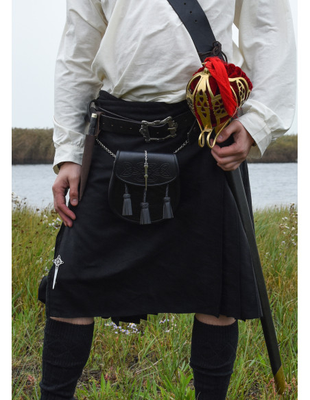 Schottischer Kilt-Sporran in Schwarz