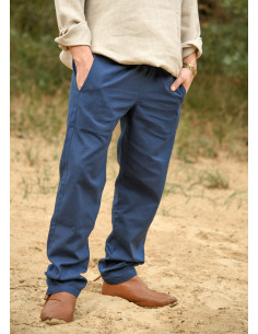 Pantalón medieval Hagen en azul