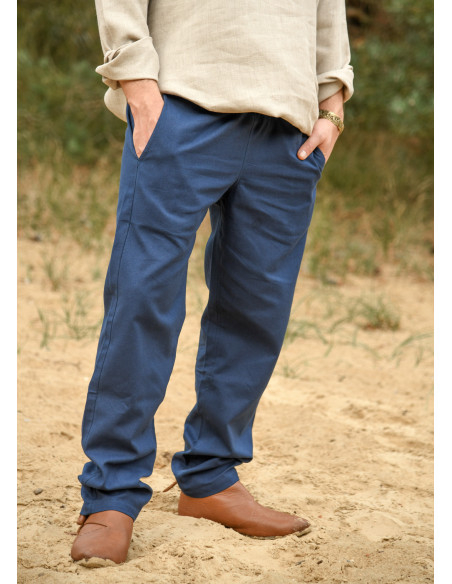 Pantalón medieval Hagen en azul