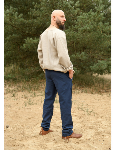 Middeleeuwse Hagen broek in blauw