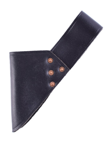 Schwerttragegurt aus schwarzem Leder