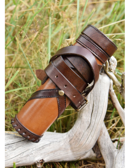 Capsa Romana portapergaminos en cuero