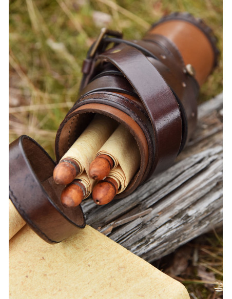 Capsa Romana pergamentruller i læder