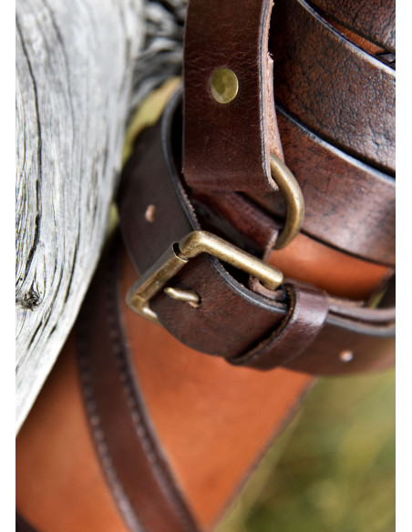 Capsa Romana perkamenthouder in leer