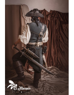 Cuera negra para piratas, hombres 2