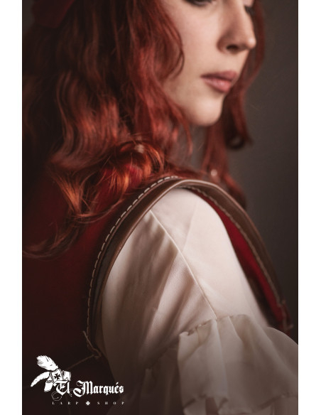 Rode leren jas voor piratenvrouwen