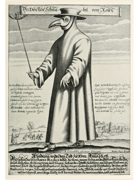 Set Arzt der Pest: Maske und Hut