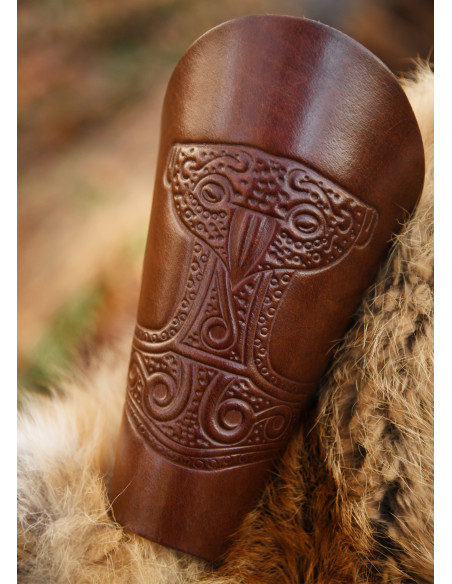 Thor's hamer armbanden in bruin