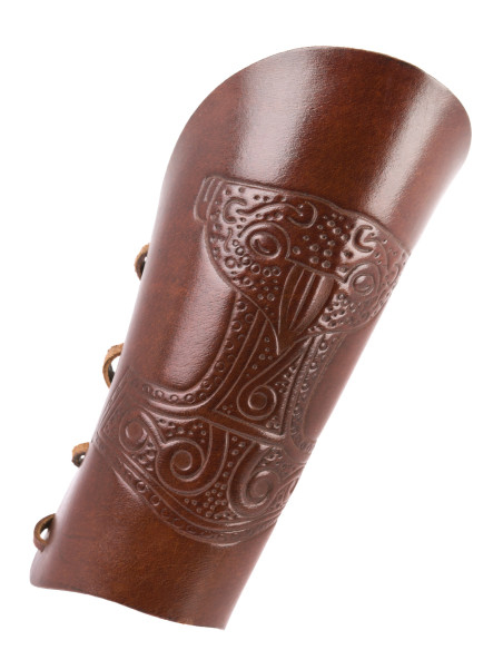 Thors hammer armbånd i brun