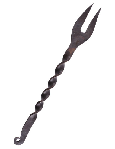 Tenedor medieval forjado a mano (41 cm.)