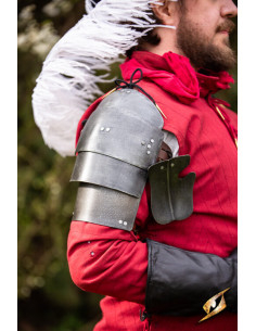Hombreras medievales en acero modelo Landsknecht, acabado...