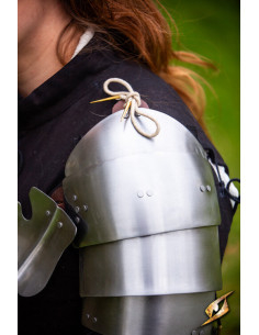 Hombreras medievales acero modelo Landsknecht, acabado... 2