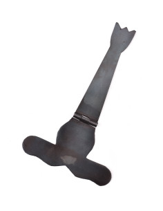 Bisagra medieval de cofre forjada en acero