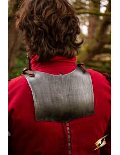 Middelalderlig gorjal i stål model Landsknecht, med sort... 2
