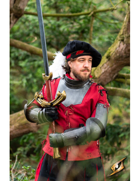 Middelalderlig gorjal i stål model...