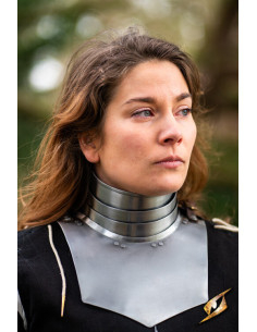 Middeleeuwse gorjal van staal, model Landsknecht,...