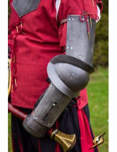 Brazos medievales en acero modelo Landsknecht, acabado...