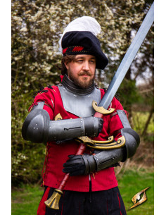 Brazos medievales en acero modelo Landsknecht, acabado... 2